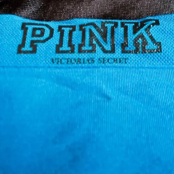 Vintage Cute RARE Victoria's Secret PINK Hipster Turquoise Blue WAKE UP Panties - Picture 8 of 8